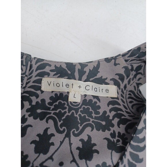 Violet + Claire Anthropologie Contrasting Print Sz L Sleeveless Blouse - Picture 8 of 9